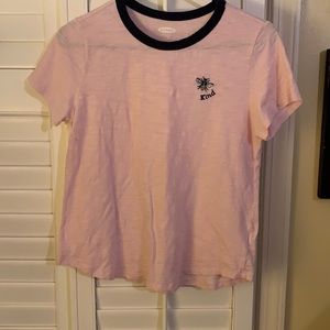Old Navy “Bee Kind” pink top.